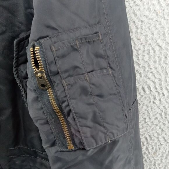 J Crew Jacket Mens Medium Midnight Navy Blue Full Zip Military‎ Style Parka - Picture 4 of 12